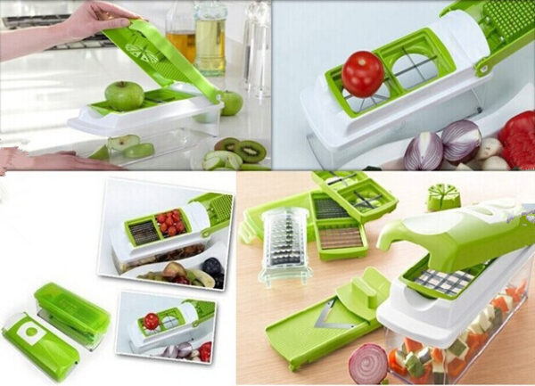 12pcs Multifunctional Vegetable Chopper Handle Food Grate Food Chopper Vegetable Slicer Dicer Cut Kitchen Gadgets - Image 7