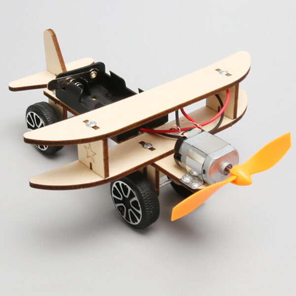 Wooden DIY Airplane Kids Puzzles Helicopter School Projects Experiment Kits Science Toys For Children Education - Image 2