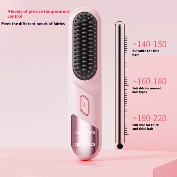 Wet Dry Hair Straightener Cordless Hair Straightener Brush With Fast Heating Negative Ions For Fluffy Curly Hair For Electric - Image 8