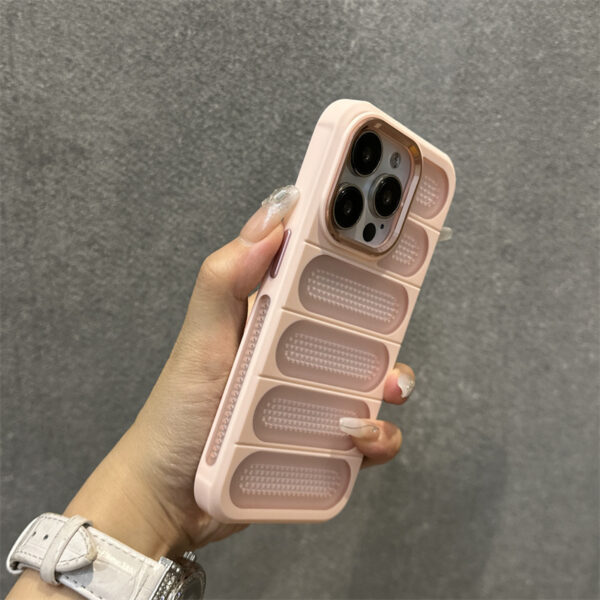 Breathable Heat Dissipation Mesh Case For ApplePhone 15 14 13 12 11 Pro Max Plus Matte Cooling Metal Lens Ring Hard Bumper Cover - Image 8